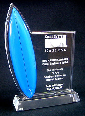 Acrylic 3D Surfing Trophy